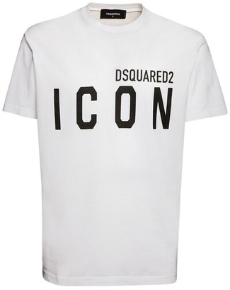 DSQUARED2 Printed Icon Logo Cotton Jersey T-Shirt