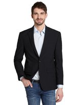 Thumbnail for your product : Robert Graham navy textured pinstripe wool blend 'Man of Peace' two button jacket