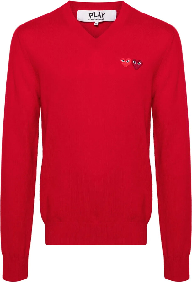 Comme des Garçons PLAY Heart-Patch Wool Jumper