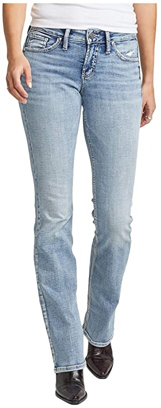 silver slim bootcut jeans