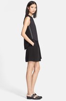 Thumbnail for your product : 3.1 Phillip Lim Leather Trim High/Low Layered Dress