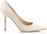 Thumbnail for your product : Jimmy Choo Abel Ivory Satin Pointy Toe Pumps