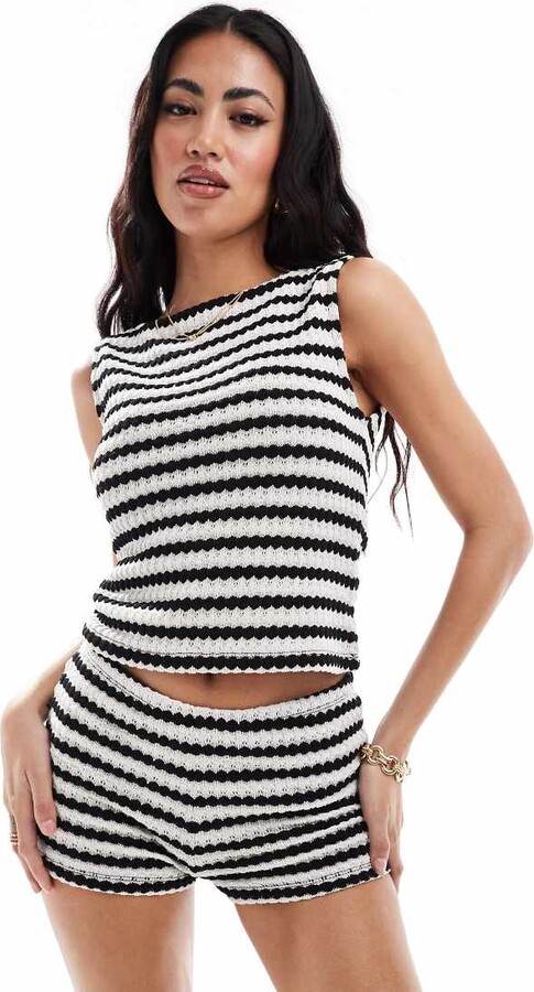 Asos Design Knitted Co Ord Short Set ASOS DESIGN Knitted Slash