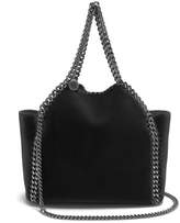 Thumbnail for your product : Stella McCartney Falabella Mini Velvet Reversible Cross Body Bag - Womens - Black