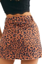 Thumbnail for your product : Free People Zip It Up Print Miniskirt