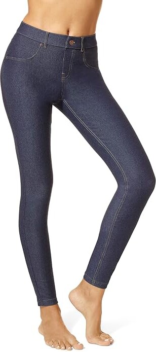 Hue Essential Denim Leggings Women's Jeans Deep Indigo Wash : SM (US Women's 4-6) 29, Cotton/Denim/Polyester