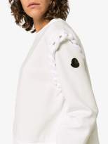 Thumbnail for your product : Moncler braided sleeve cotton blend sweatshirt