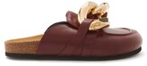 Thumbnail for your product : J.W.Anderson Chain Backless Leather Loafers - Burgundy