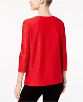 Thumbnail for your product : Alfred Dunner Talk of The Town Textured Embellished Top