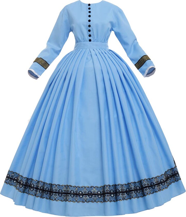 GRACEART Womens 1860s Medieval Victorian Fancy Dress Vintage Costume ...