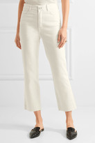 Thumbnail for your product : Barbara Casasola Cropped High-rise Flared Jeans - Off-white