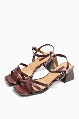 topshop divine block heel in burgundy
