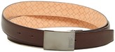 Thumbnail for your product : Tumi Pebbled Leather Plaque Buckle Belt