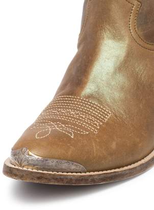 Golden Goose green Young 50 leather cowboy boots