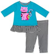 Thumbnail for your product : Baby Essentials Baby Girls' 2-Piece Cat Top & Leggings Set