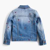 Thumbnail for your product : Madewell Girls' Madewell X crewcuts strawberry embroidered jean jacket