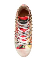 Thumbnail for your product : Gienchi 20mm Studded Canvas High Top Sneakers