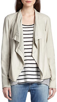 Thumbnail for your product : Vince Draped Leather Jacket
