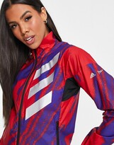 Thumbnail for your product : adidas Terrex Outdoors AGR wind track jacket in red and purple