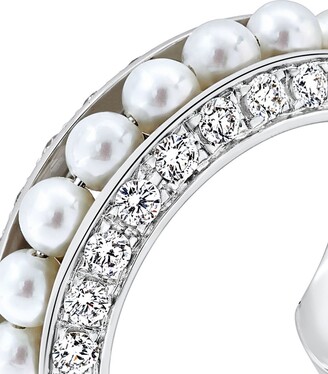 David Morris 18kt white gold diamond single Row ring