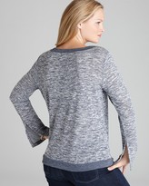 Thumbnail for your product : Jet by John Eshaya Plus Leather Pocket Sweater