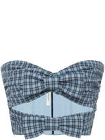 Thumbnail for your product : Rodarte Plaid Double Bow Cut-Out Bustier
