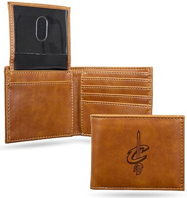 Rico NBA Laser-Engraved Brown Billfold Wallet - Cavaliers