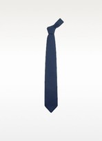 Thumbnail for your product : Forzieri Solid Blue Cashmere Extra-Long Tie