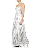 Thumbnail for your product : Giles White Polka Dot Silk Gown