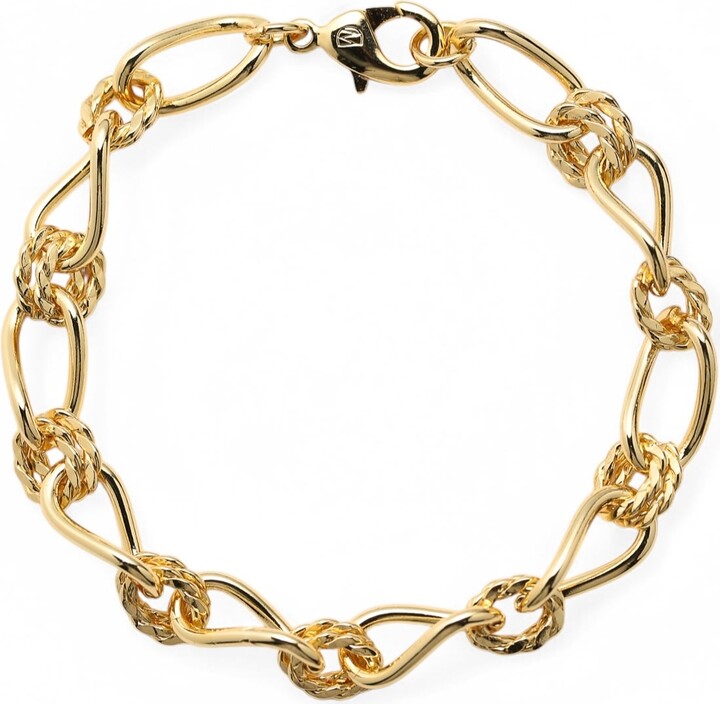 Miss Cecilia Gold Chunky Twisted Chain Bracelet