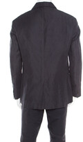 Thumbnail for your product : John Varvatos Dark Grey Houndstooth Patterned Linen Cotton Blazer XL