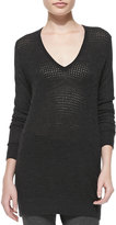 Thumbnail for your product : Thomas Laboratories ATM Cashmere Patterned V-Neck Sweater