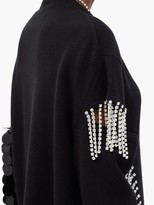Thumbnail for your product : Christopher Kane Crystal-embellished Keyhole Wool Sweater - Black