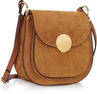 Le Parmentier Agave Suede and Smooth Leather Shoulder Bag