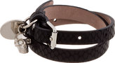 Thumbnail for your product : Alexander McQueen Black Snakeskin Wrap Bracelet