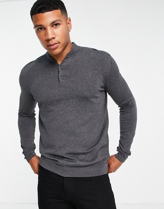 Men's Long Sleeve Knit Shirts With Collar | ShopStyle AU