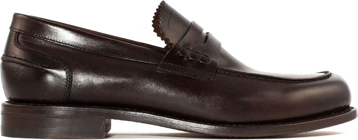 Berwick 1707 Brown Calf Leather Loafers - ShopStyle
