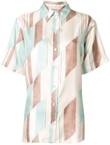 Thumbnail for your product : Jil Sander Geometric Short-Sleeved Silk Shirt