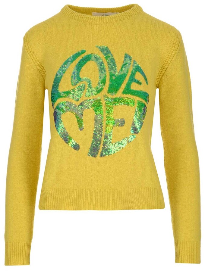 Alberta Ferretti Love Me Sequins Sweater - ShopStyle