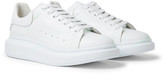 Thumbnail for your product : Alexander McQueen Glow-In-The-Dark Exaggerated-Sole Rubber-Trimmed Leather Sneakers