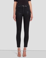Thumbnail for your product : 7 For All Mankind B(air) High Waist Ankle Skinny in Coated Black