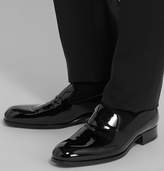 Thumbnail for your product : Tom Ford Edgar Grosgrain-Trimmed Patent-Leather Loafers