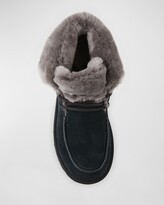 Thumbnail for your product : UGG Diara Suede Lace-Up Booties w/ Shearling Cuff
