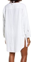 Thumbnail for your product : Chelsea28 Oversize Linen Blend Cover-Up Shirt