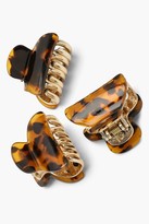 Thumbnail for your product : boohoo 3 Pack Tort Claw Hair Clip