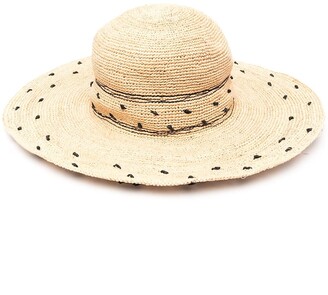 P.A.R.O.S.H. Woven Dot Sun Hat