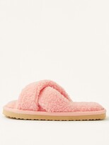 Thumbnail for your product : Monsoon Girls Cross Strap Slider Slippers - Pink