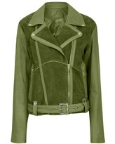 Green Leather Biker Jacket | Shop the world's largest collection 