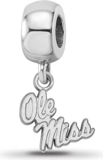 Black Bow Jewelry Co. BlackBowJewelrySterlingSilverMississippiRebelsNCAAExtraSmallOleMissLogoBeadCharm