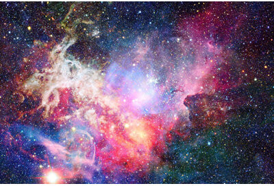 Ebern Designs Lyndon Removable Nebula Space Watercolor Galaxy 3.92' L x 75\